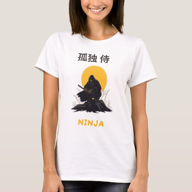 Camiseta Lonely Ninja Samurai Art Design (Frente)