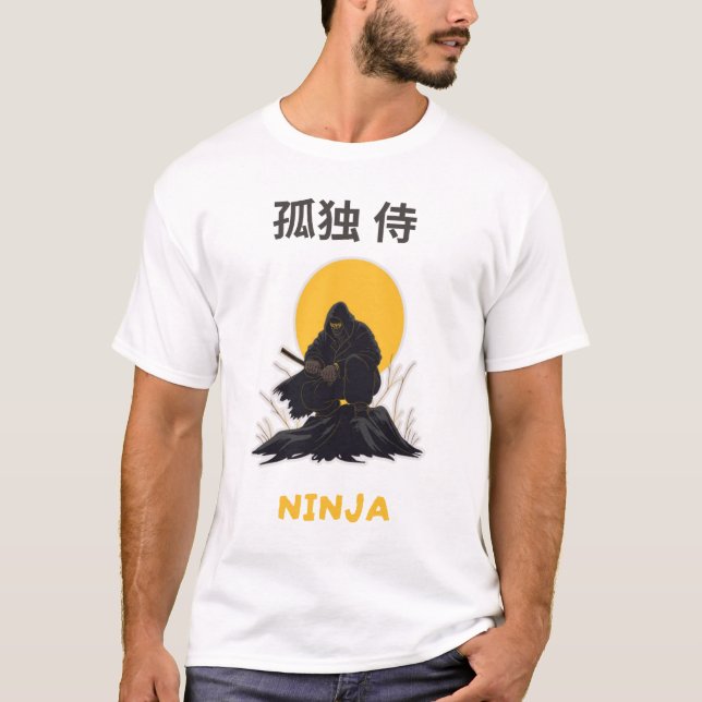 Camiseta Lonely Ninja Samurai Art Design (Frente)