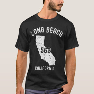 Camiseta Long Beach California Ca 562 Vintage Athletic Styl