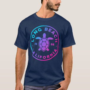 Camiseta Long Beach Califórnia Tartaruga Marinha Tie Dye Fé