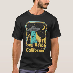 Camiseta Long Beach California Ufo Alienígena Hunter 80s St