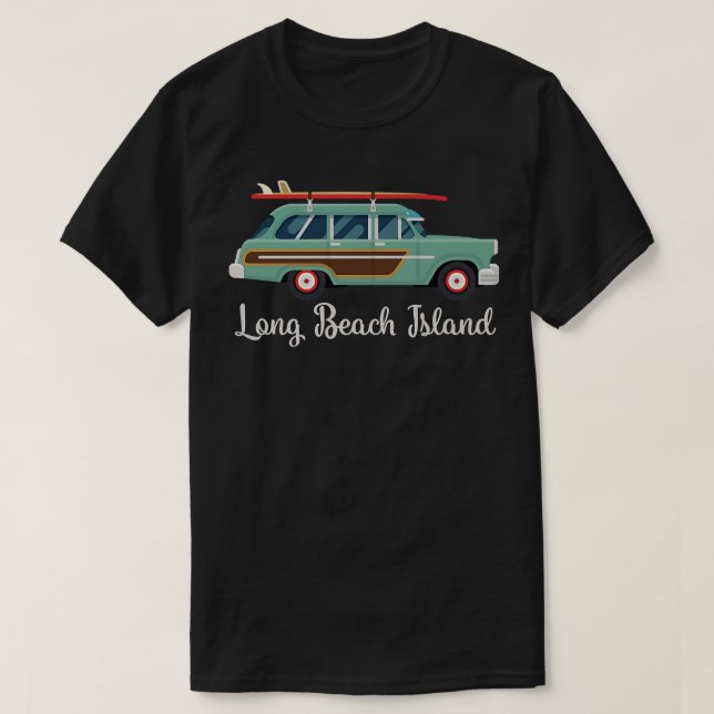 Camiseta Long Beach Island, NJ Retro Graphic LBI  (Frente do Design)