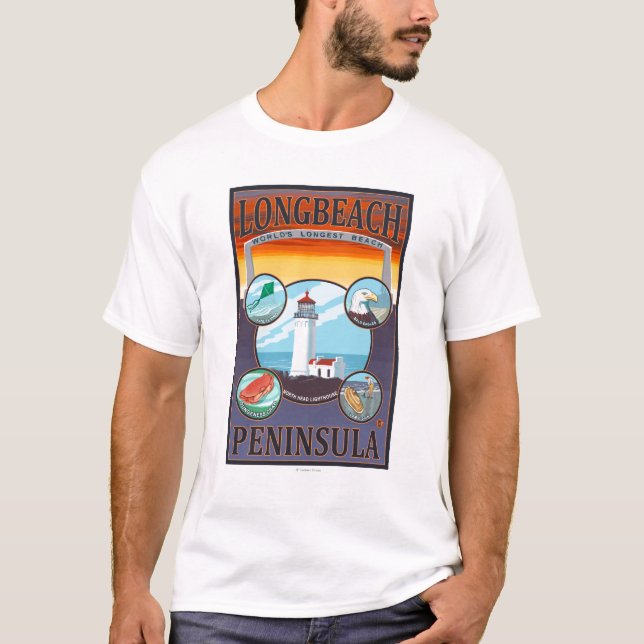 Camiseta Long Beach, WashingtonTravel (Frente)