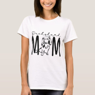 Camiseta Long Haired Dachshund Mãe