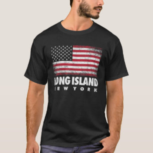 Camiseta Long Island New York 4 de julho American Flag USA
