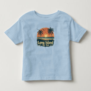 Camiseta Long Island New York Retro Beach Vibes