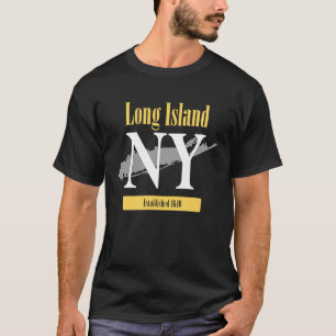 Camiseta Long Island Nova York Antigo NY Clássico LI Nova I