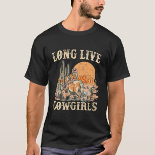 Camiseta Long Live Howdy Rodeo Western Country Engraçado Co