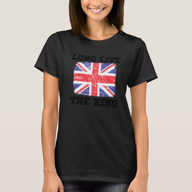 Camiseta Long Live The King England UK Crown Support (Frente)