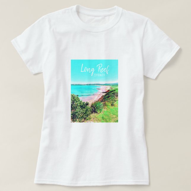 Camiseta Long Reef Sydney Beach viagem da Austrália (Frente do Design)