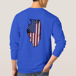 Camiseta Long Sleeve do Illinois Patriot