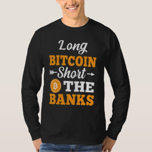 Camiseta Longa Bitmoney Curta Os Bancos Cripto Meem Men