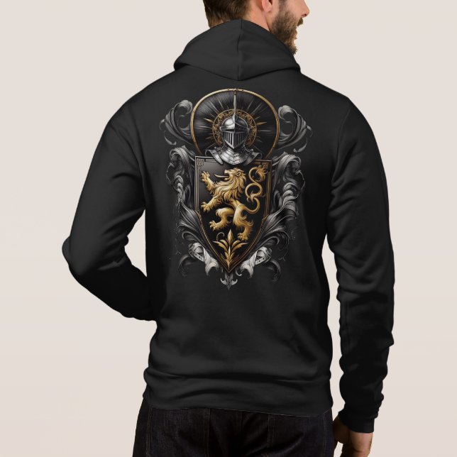 Camiseta Longa Casaco de Braços Hoodie (Verso)