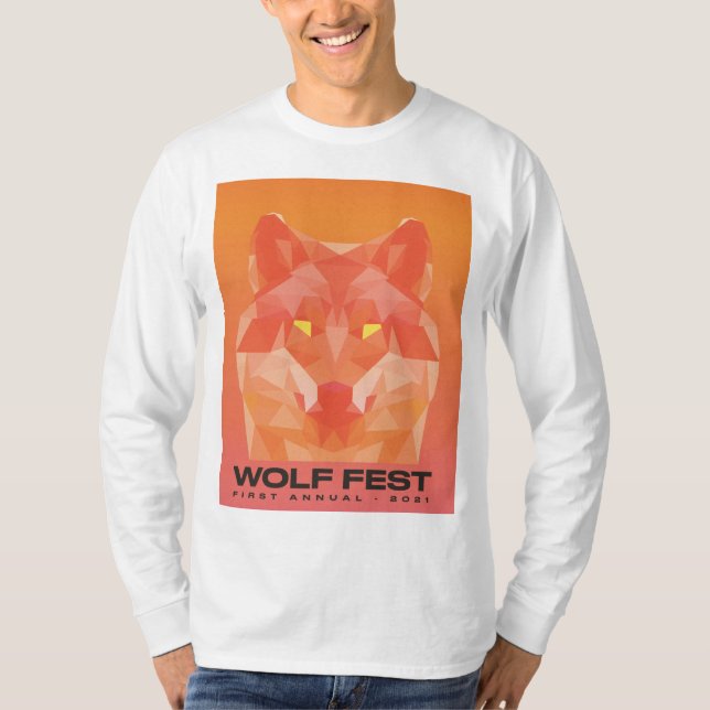 Camiseta longa de 2021 Wolf Fest - logo na frente (Frente)