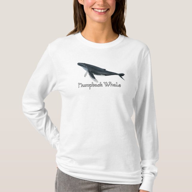 Camiseta Longa de Baleia Jubarte (Frente)