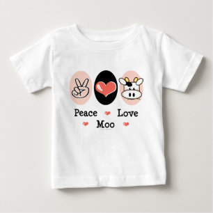 Camiseta longa infantil da Capa da vaca do MOO do