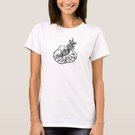Camiseta longa Roupa americana feminina