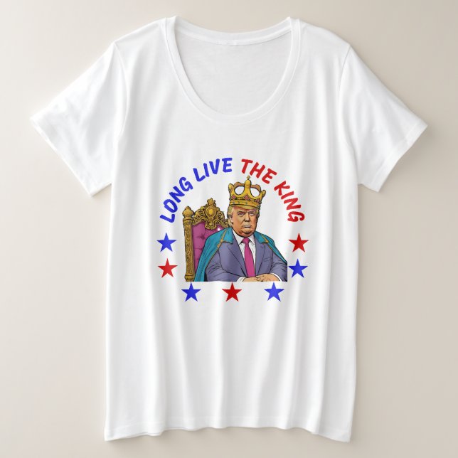 CAMISETA LONGA VIDA AO REI: DONALD TRUMP (Frente do Design)