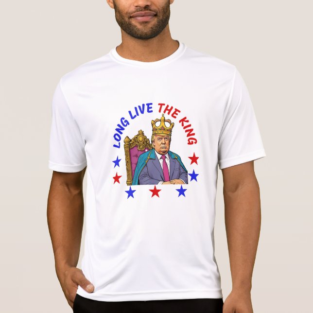 CAMISETA LONGA VIDA AO REI: DONALD TRUMP (Frente)