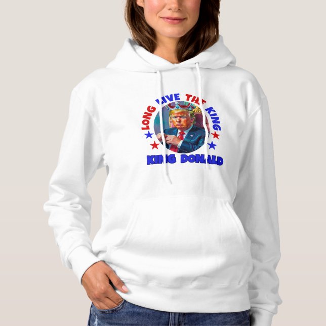 CAMISETA LONGA VIDA AO REI: DONALD TRUMP (Frente)