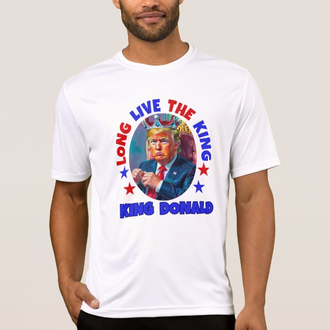 CAMISETA LONGA VIDA AO REI: DONALD TRUMP (Frente)
