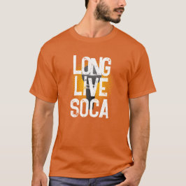 Camiseta LONGA VIDA AO SOCA em Texto Branco Grunge
