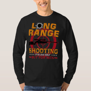 Camiseta Longas faixas disparando É como Golfe Mas para Hom