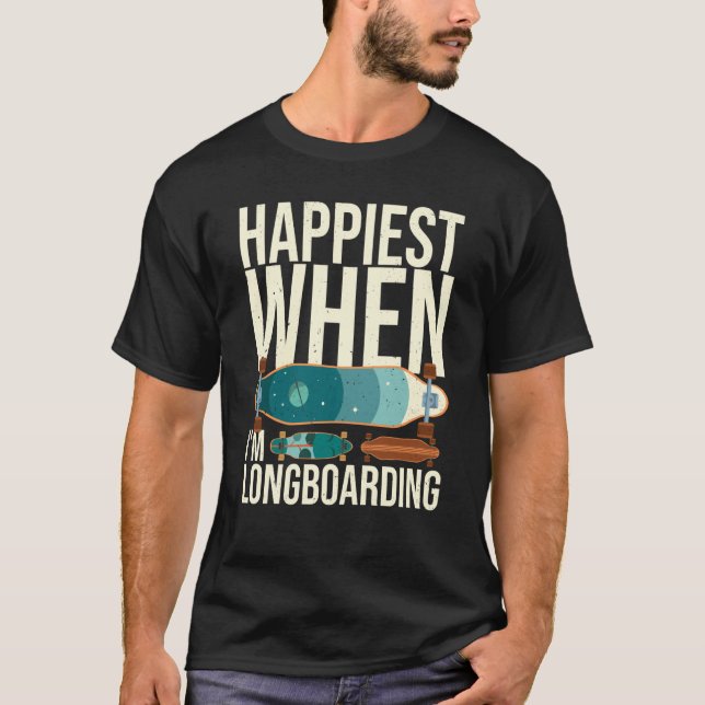 Camiseta Longboard Skateboard Board Wheels Longboarder Begi (Frente)