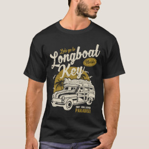 Camiseta Longboat Key FL Vintage Retro Sovenir Distante
