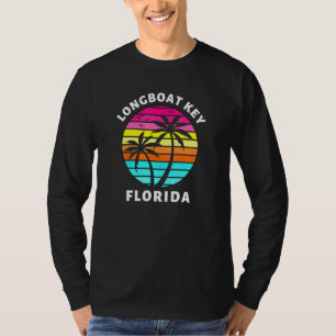 Camiseta Longboat Key Florida Sunset Palm Tres Family Vaca