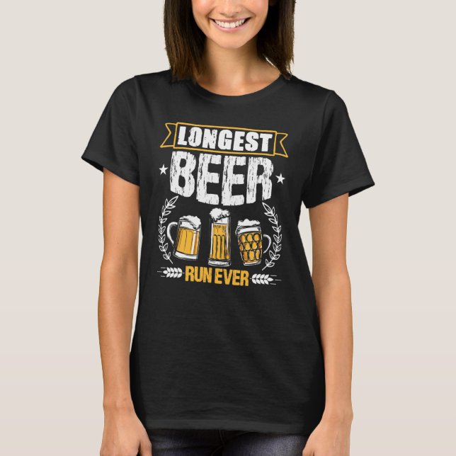 Camiseta Longest Beer Run Ever  Correndo (Frente)