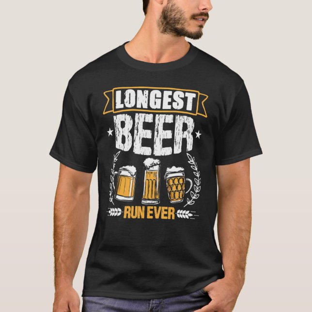 Camiseta Longest Beer Run Ever  Running (Frente)