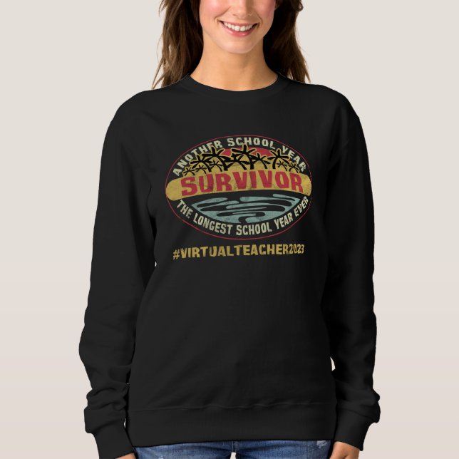 Camiseta Longest School Year Ever Survivor School Virtual T (Frente)