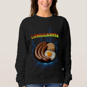 Camiseta Longganisa Meme Bootleg Rap Style 90s Funn