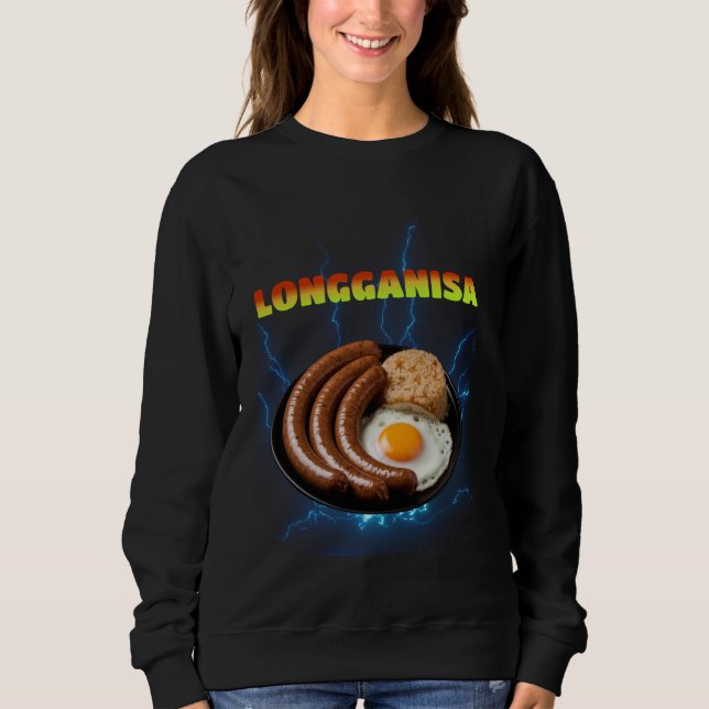 Camiseta Longganisa Meme Bootleg Rap Style 90s Funn (Frente)