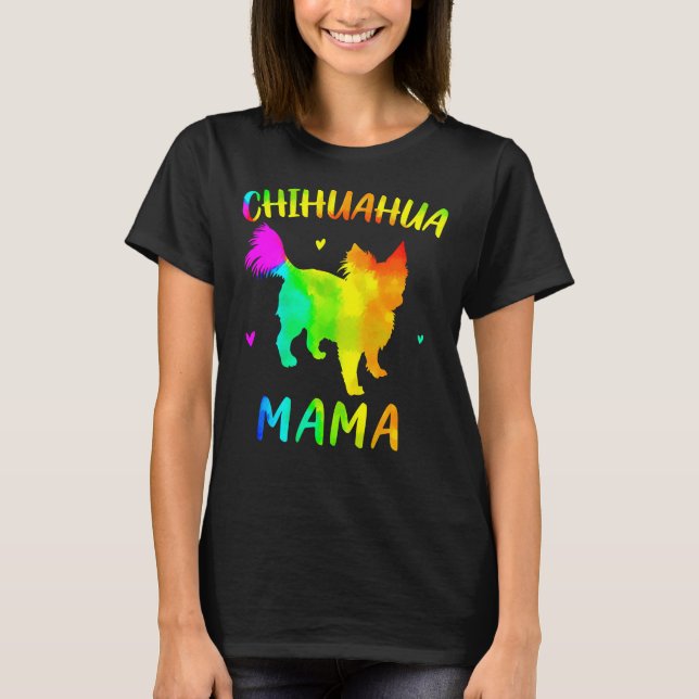 Camiseta Longhaired Chihuahua Mama (Frente)