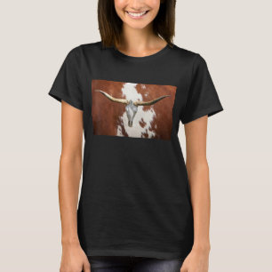 Camiseta Longhorn Cattle Skull Horns Southwestern Style