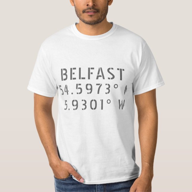 Camiseta Longitude do Latitude Belfast (Frente)