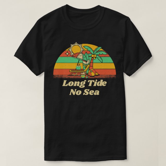 Camiseta Longo Caminho Sem Praia Marinha Amigos Oceanos Fun (Frente do Design)