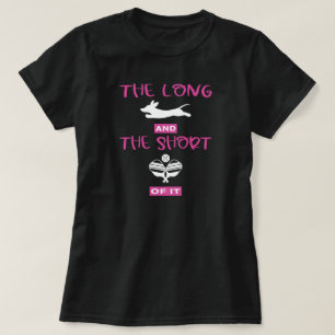 Camiseta Longo e Curto Dele: Dachshund e Pickleball