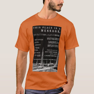 Camiseta longtime nuclear waste warning messages