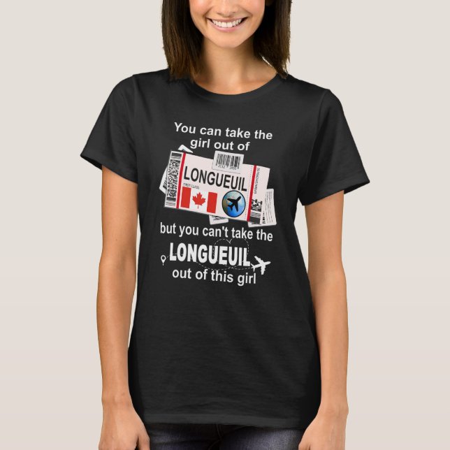 Camiseta Longueuil Boarding Pass  Longueuil Girl  Longueuil (Frente)