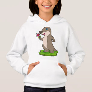 Camiseta Lontra com Flor
