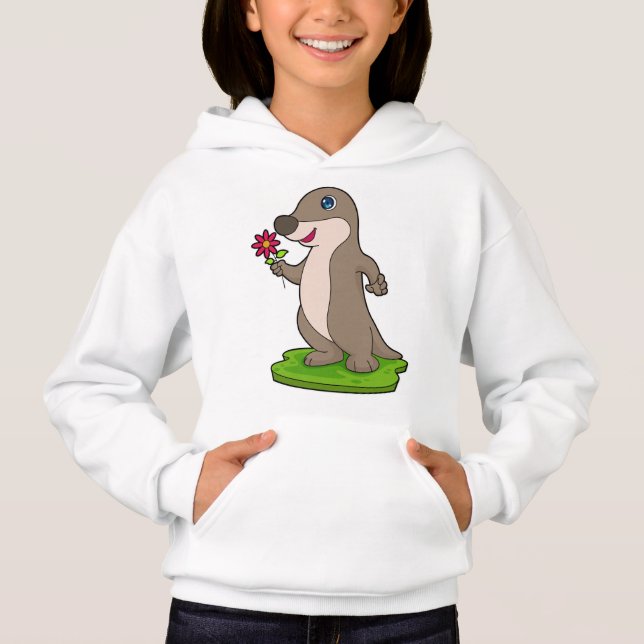 Camiseta Lontra com Flor (Frente)
