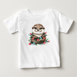 Camiseta Lontra de Natal