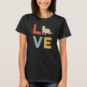 Camiseta Lontra do Amor Vintage Roedor Lontra do Rio Femin