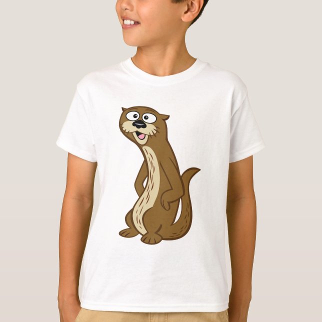 Camiseta Lontra do rick | Reggie da guarda florestal (Frente)