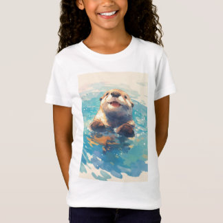 Camiseta Lontra Espalhando Alegria Através da Luz do Sol