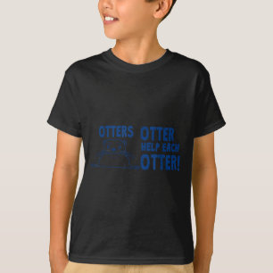 Camiseta Lontra Lontra Ajuda Cada Lontra Dito Engraçado