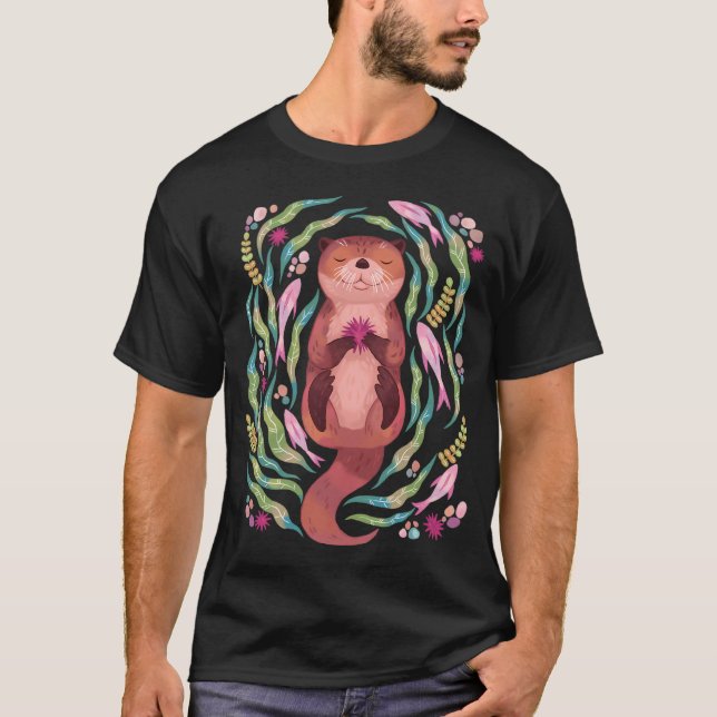 Camiseta Lontra Sonolenta no mar (Frente)
